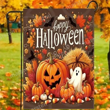 【臺灣有貨】新款 萬聖節 南瓜血腥新品 血跡詭異花園旂 拍照裝飾 戶外 萬聖節花園旂