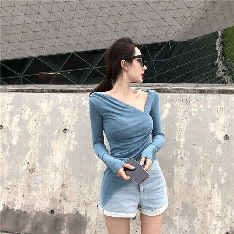 春新作 カットソー レディース 長袖 Tシャツ ロング丈 韓国ファッ 通販 Lineポイント最大get Lineショッピング