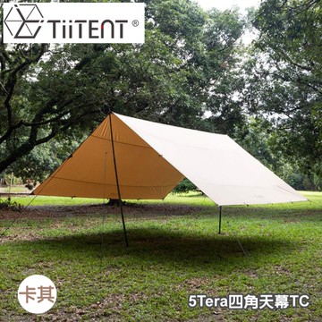 【TiiTENT】5Tera四角 天幕TC 2024 新款《卡其》TERKH500TC/天幕布/帳篷頂布/遮陽帳