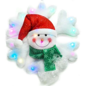 聖誕LED燈25燈雪人雪花造型燈吊飾SCL-50(插電式-自動閃爍變換光色) 本島免運費