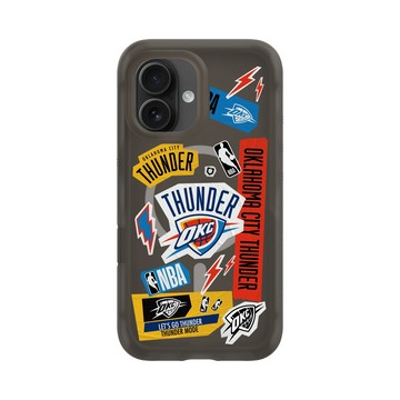 iPhone 16 AirX 本質黑 - NBA - 拼貼系列-奧克拉荷馬市雷霆 Oklahoma City Thunder - Collage