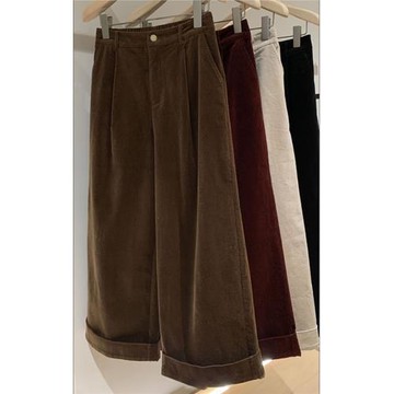 梨形身材大碼巨顯瘦燈芯絨褲子2026夏夏適合胖mm的深咖色休閑褲女