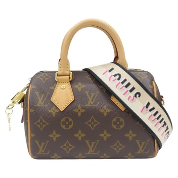 LOUIS VUITTON LV 路易威登 棕色 原花帆布 Speedy Bandouliere 20 兩用包 M46234 【二手名牌BRAND OFF】
