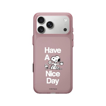 iPhone 17 Pro Max Clear (相機按鈕) 晶醺玫 - 史努比 Snoopy - Have A Nice Day