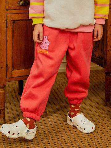 Fur Fleece-Lined Jogger Pants