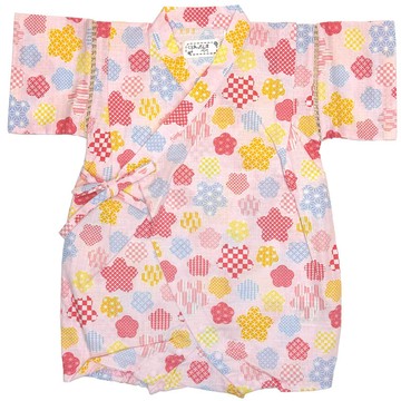 akachan honpo - 甚平包屁衣-粉紅