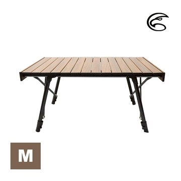 【露營趣】ADISI AS21028M 木紋兩段式鋁捲桌 84CM 鋁合金桌 蛋捲桌 折疊桌 摺疊桌 露營桌 休閒桌 露營 野營