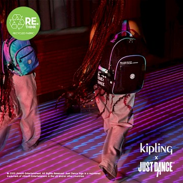 『首爾包』KIPLING X JUST DANCE 舞夜黑機能手提後背包-SEOUL