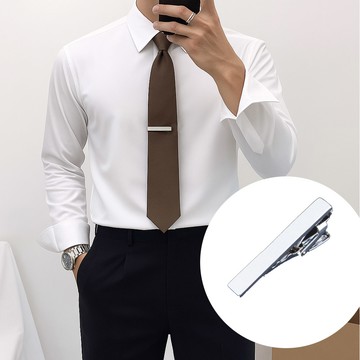 Laifuu.光面領帶夾窄版領帶夾窄領夾(4cm)