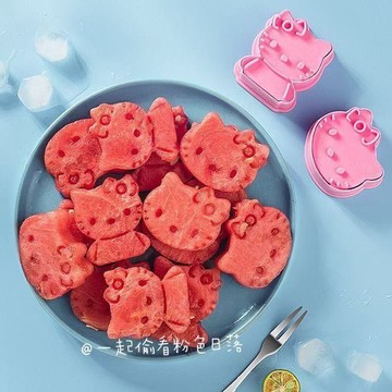 Kitty模具🎀 Kitty貓模具通用款西瓜餅乾模具家用烘培專用DIY按壓式模具