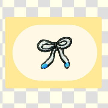 燙布貼 | 蝴蝶結(黑白)