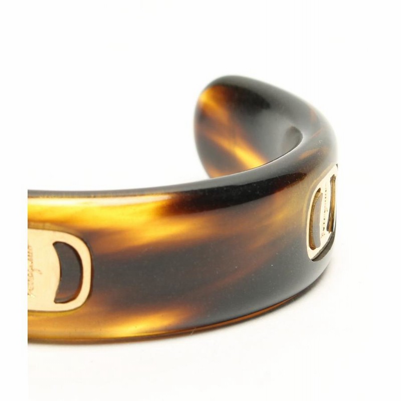Salvatore Ferragamo ブレスレット バングル べっ甲柄 美品 サルバトーレフェラガモ べっ甲 バングル Salvatore Ferragamo