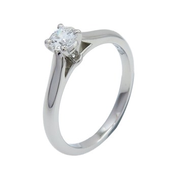 Cartier 卡地亞 PT950鉑金 GIA鑽石 Solitaire 戒指 49 【二手名牌BRAND OFF】
