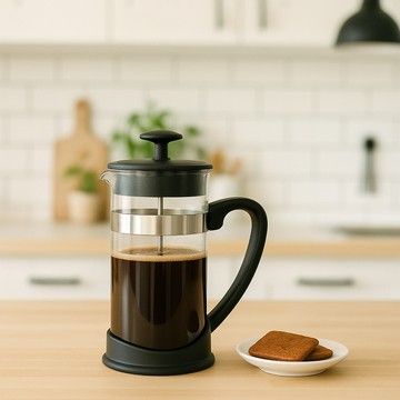 台灣製 黑美人350ml法式濾壓壺 沖茶器 濾壓壺 美式咖啡濾泡 花茶濾壓壺 (黑色) 泡茶 咖啡 花茶 養生飲