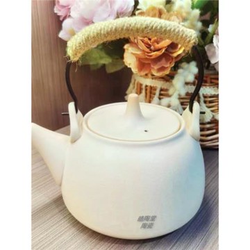 粗陶壺圍爐煮茶壺戶外明火爐炭燒水壺陶瓷家用電陶爐泡茶壺提梁壺