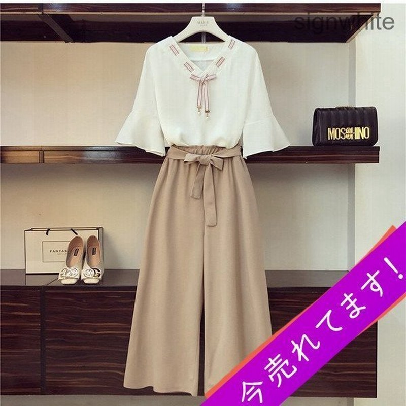 セットアップ レディース カジュアル おしゃれ 2点セット 夏 かわいい 大人 コーデ 上下セット Vネック トップス パンツスーツ フォーマル 可愛い ゆったり 通販 Lineポイント最大0 5 Get Lineショッピング