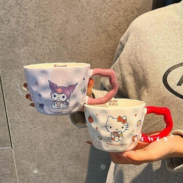 【臺灣-出貨】-三麗鷗陶瓷可愛馬克杯咖啡杯陶瓷杯高顏值杯子咖啡杯生日禮物ADA9