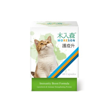 木入森 貓咪護疫升 60顆 (離胺酸 牛磺酸 乳鐵蛋白 -葡聚醣)