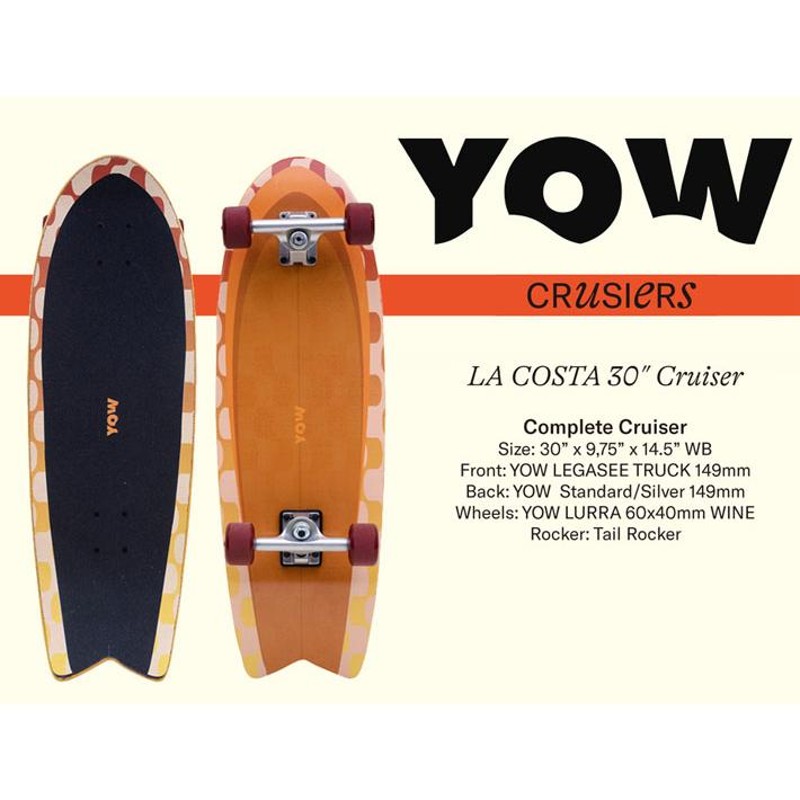 YOW SURFSKATE ヤウ LA COSTA 30インチ [2] サーフスケート CRUSIERS