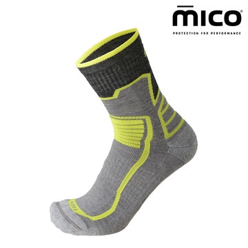 MICO 美麗諾羊毛健行襪 CA3027【330淺灰-綠】 (羊毛襪、排汗快乾、舒適、透氣)