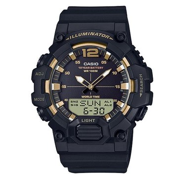 【CASIO 卡西歐】學生/青少年/指導員/運動錶雙顯錶 橡膠錶帶 樹脂玻璃 防水100米(HDC-700-9A)