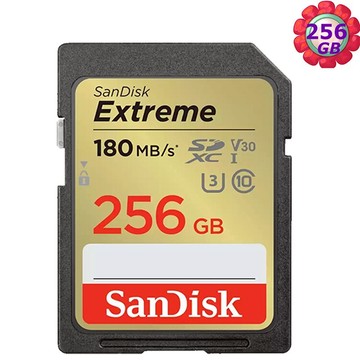【CUBE卡最高10%回饋】SanDisk 256GB 256G SD【180MB/s Extreme】SDXC SDSDXVV-256G 4K U3 A2 V30 相機記憶卡