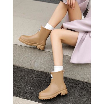 雨靴女款2025新款春冬季時尚外穿防水馬丁靴膠鞋水鞋短靴成人雨鞋