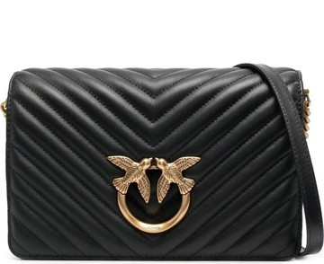 PINKO LOVE CLICK CLASSIC CROSS BODY BAG 黑色女款包包