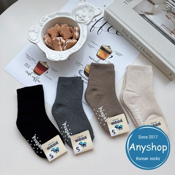 Anyshop韓國襪 素色加厚保暖童襪4入組 保暖童襪 韓國童襪 兒童保暖襪 兒童中筒襪 童襪 保暖襪 K7724