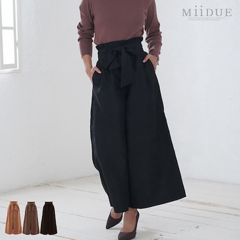 送料無料 メール便ワイドパンツ レディース 秋冬 ガウチョパンツ 秋 ハイウエスト Miidue 通販 Lineポイント最大1 0 Get Lineショッピング