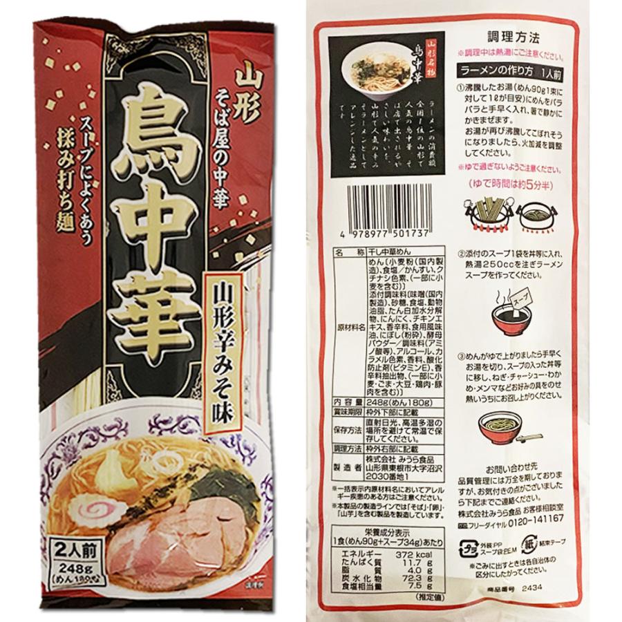 みうら食品 山形の中華そば＆油そば 7種類から1つ選べる 替え玉付き お試しセット（スープ2食分・麺4食分入り）