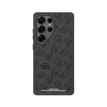 Galaxy S25 Ultra SolidSuit 黑 - 迪士尼-小熊維尼 Disney Winnie The Pooh - 線條圖案