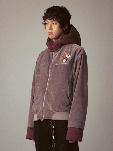 MELO DETACHED KIT VELOUR JACKET [GR]