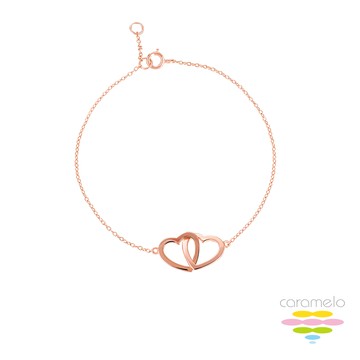 彩糖鑽工坊 桃樂絲系列銀飾 玫瑰金純銀手鍊HAG-BS19