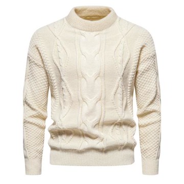 Sweater American vintage sweater休閑長袖毛衣男美式復古針織衫