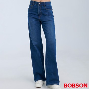 【BOBSON】女款AI體控革命寬直筒褲 (8260-53)