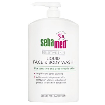 施巴 pH5.5 潔膚露，無皂鹼配方，溫和清潔不緊繃，洗臉和沐浴雙重用途  1L  1瓶