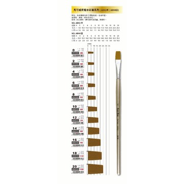 普思AP 馬可威尼龍水彩筆(平)(AR4314)