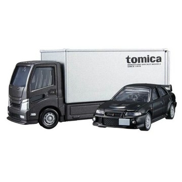 竹北kiwi玩具屋_現貨 TOMICA PREMIUM 載運車 三菱 LANCER EVOLUTION_01918304