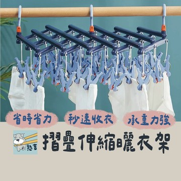 曬衣夾 曬襪夾 伸縮曬衣架 衣架 衣夾 曬衣架 襪子夾 秒收款曬衣架 可折疊曬衣架 晾衣架 摺疊伸縮曬衣架【台灣現貨】