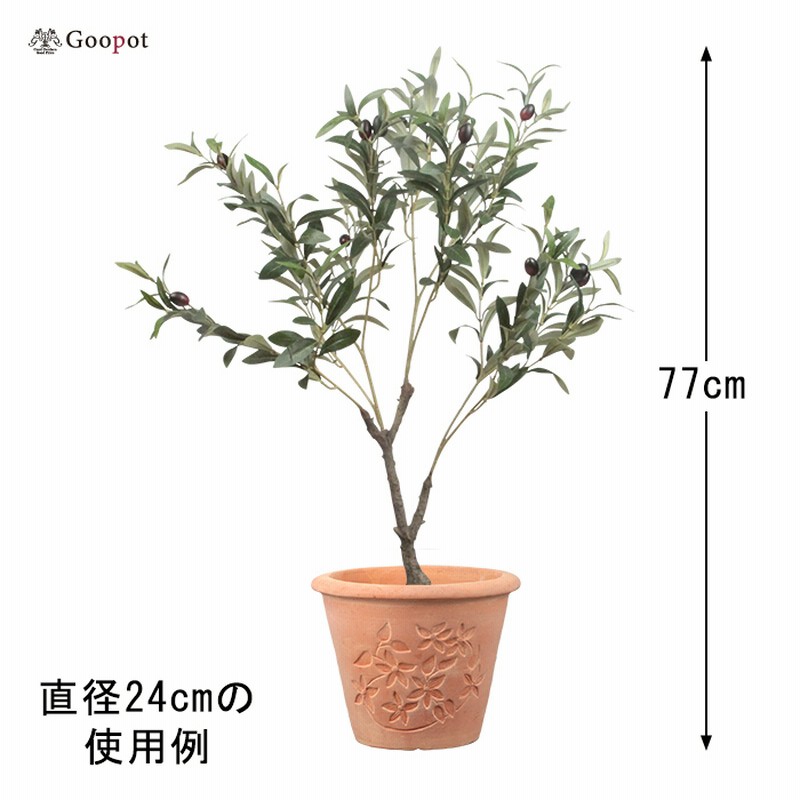 訳あり輸入品・たっぷり葡萄モチーフ♡巨大ぎっしりテラコッタ素材ロング深型植木鉢 gardenart-masuki_g-ma2112-015