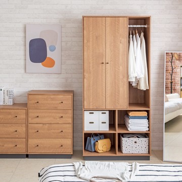 【TZUMii】莫爾二門五格衣櫃 衣櫥 衣物收納櫃