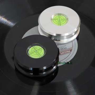 黑膠唱片鎮表面帶水平儀壓鎮碟鎮留聲機LP唱機唱片穩定器約300g-Misaki精品