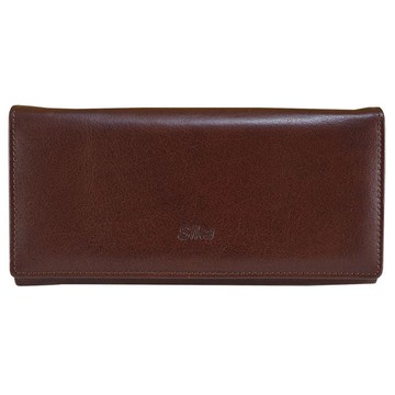 【Sika】義大利時尚真皮壓式扣長夾(A8282-02深咖啡)