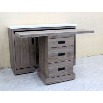 【歐風別館】四尺灰橡色石面多功能餐櫃附餐桌【基隆至台中免運費】