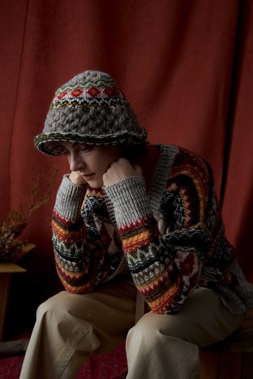 MULTI LAB - 310 復古假卡針織漁夫帽