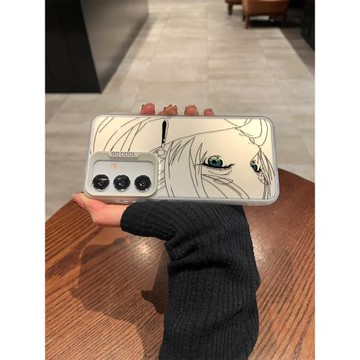 適用三星S25手機殼S24葬送的芙莉蓮S23彩銀鐳射硅膠男22女21新款Ultra日漫FE軟高級感+全包防摔薄20卡通套