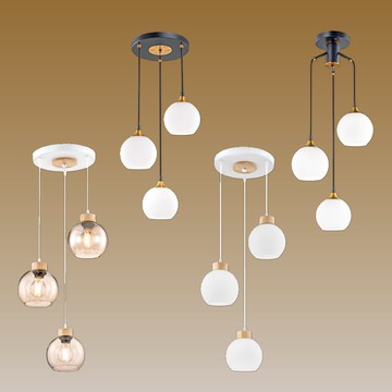 白玉玻璃造型吊燈01-24761、24762、24763、24764