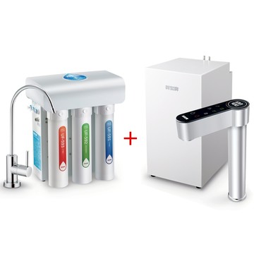 賀眾牌 LED觸控式廚下型節能冷熱飲水機_UW-2212HW-1+快拆型逆滲透淨水器_UR-5411JW-8