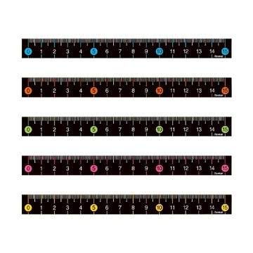 Raymay 輕薄彩色15公分直尺 大數字易讀直尺